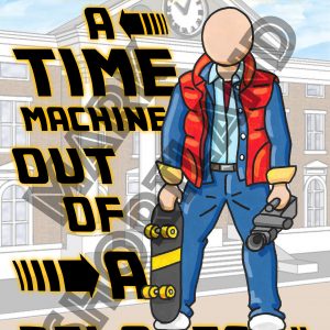 Back to the Future Printed Layered Artwork