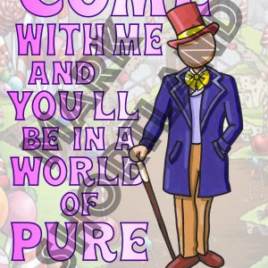 Wonka Printed Layered Artwork